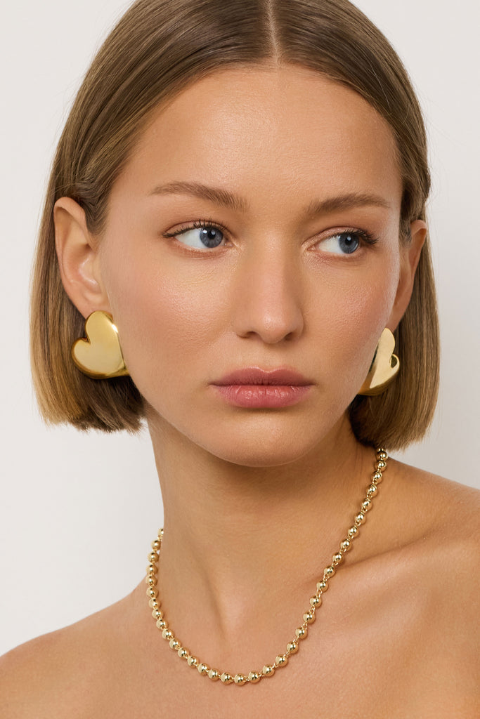 Mon Cherie Heart Earrings, Large