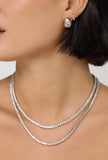 Lucy Micro Pave Huggy Hoop, Silver