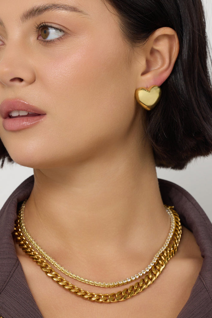 Mon Cherie Heart Earrings, Small