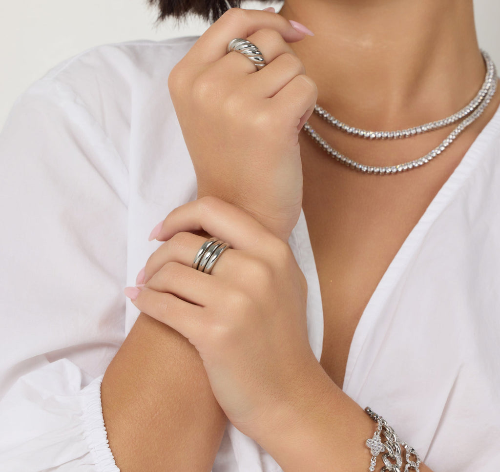 Pia Stacking Ring, Silver