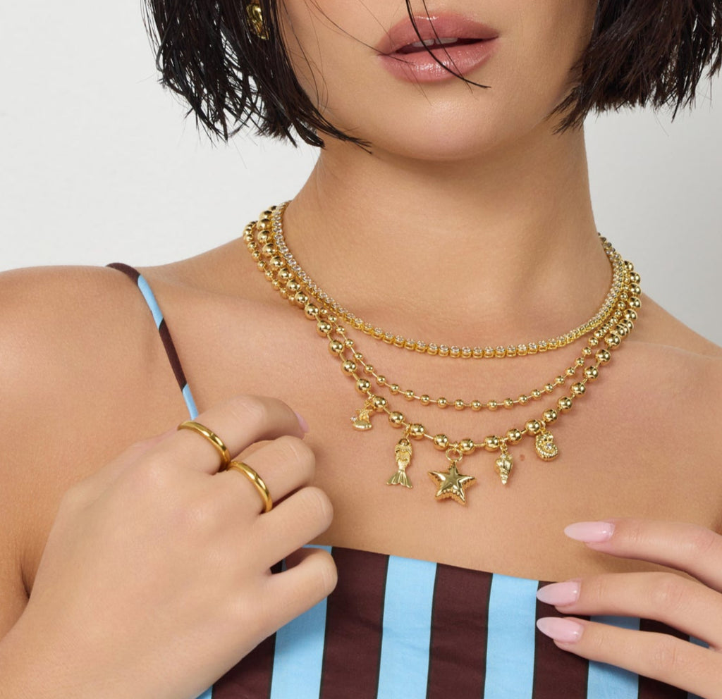 Pia Stacking Ring, Gold