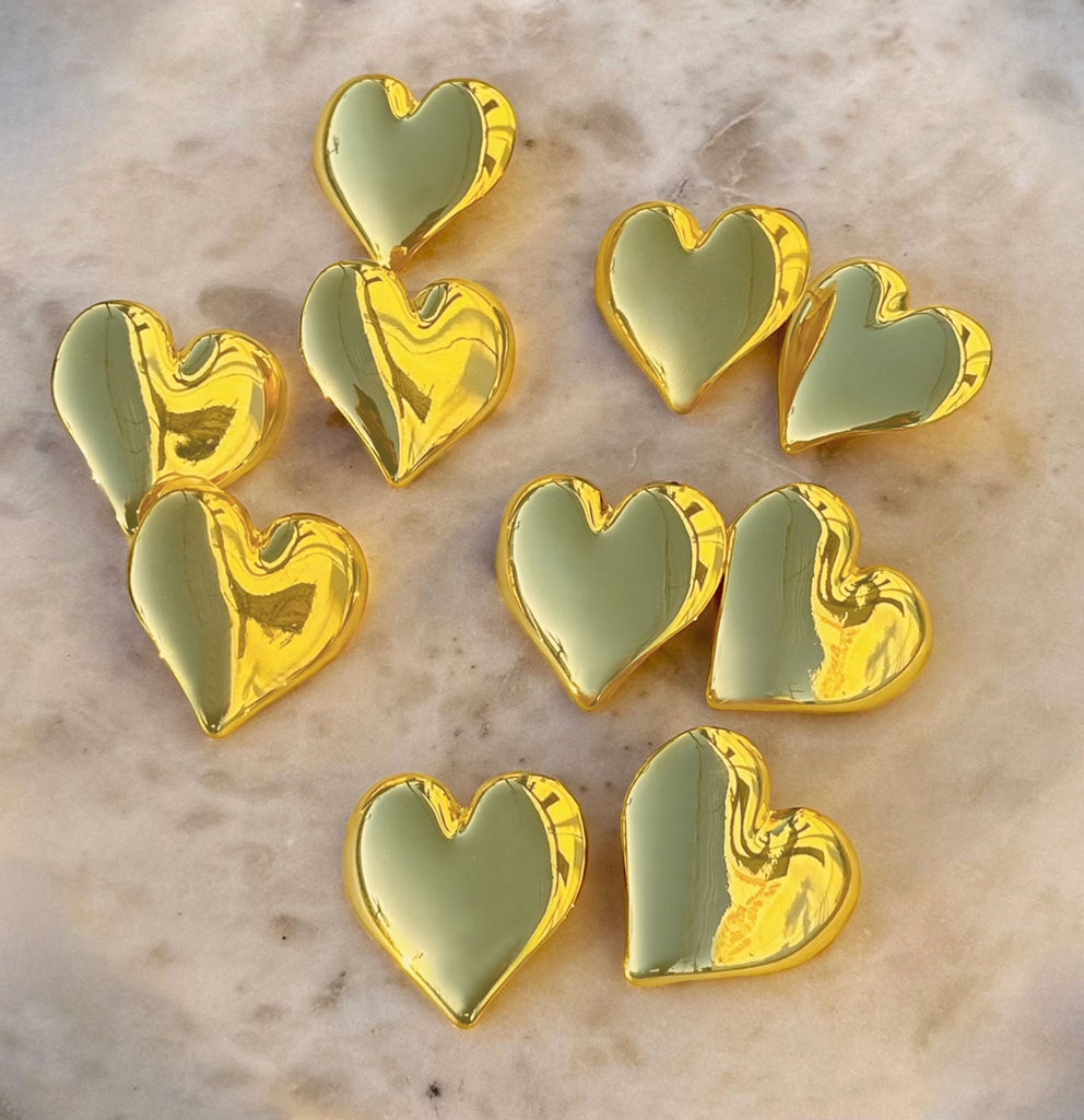 Mon Cherie Heart Earrings, Large