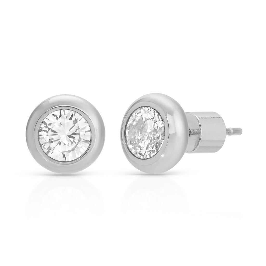 Dylan Cz Stud Earring, Silver