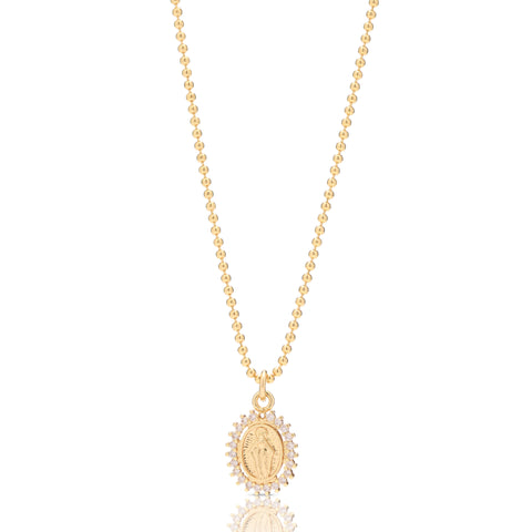 Stone Drop Choker, Freshwater Pearl Cross