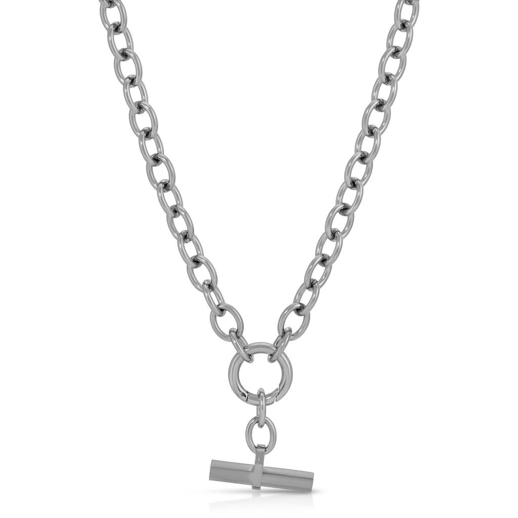 Fina Fob Necklace, Silver