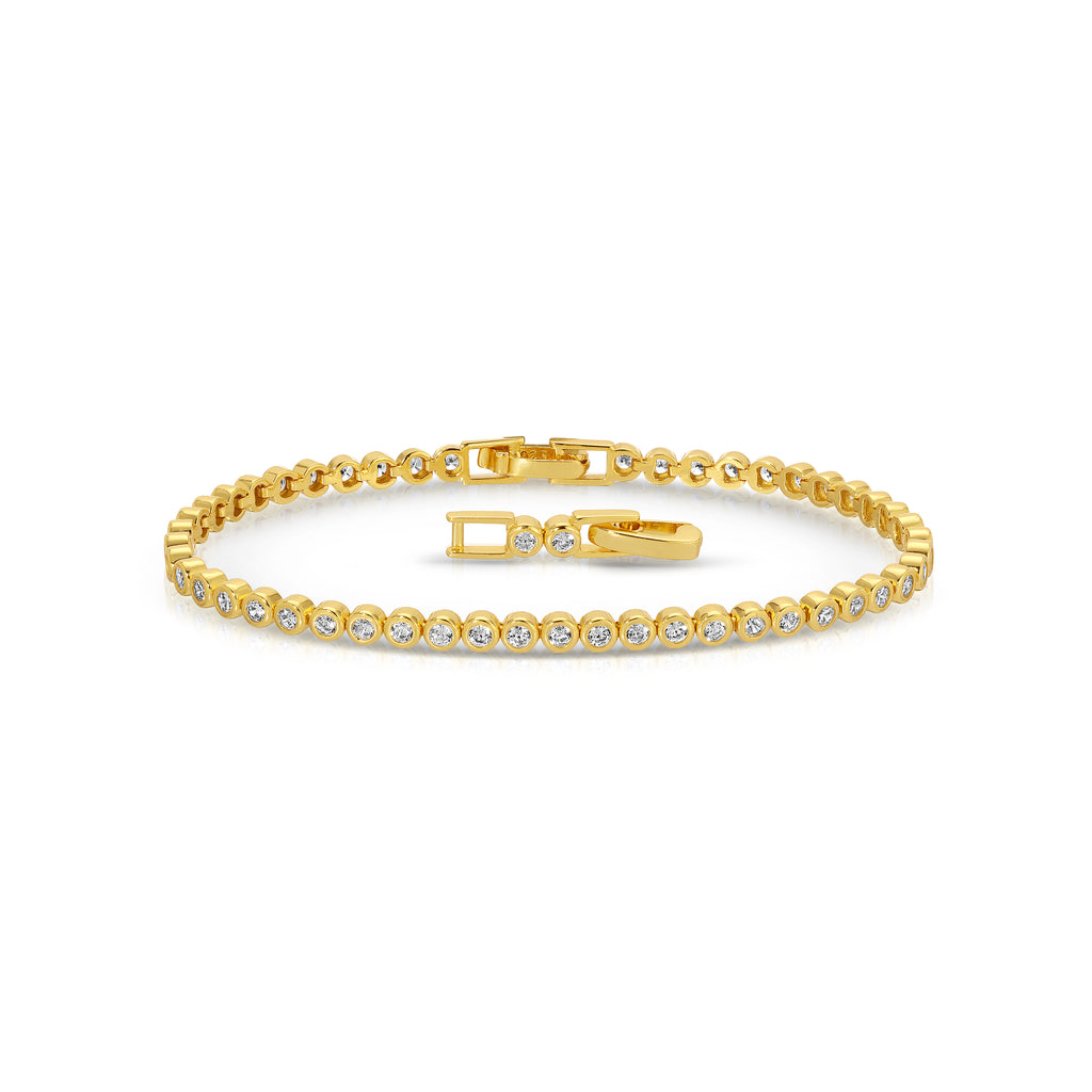 Serena Tennis Bracelet, Gold
