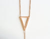 Its Goin Down Lariat Necklace, Rose Gold
