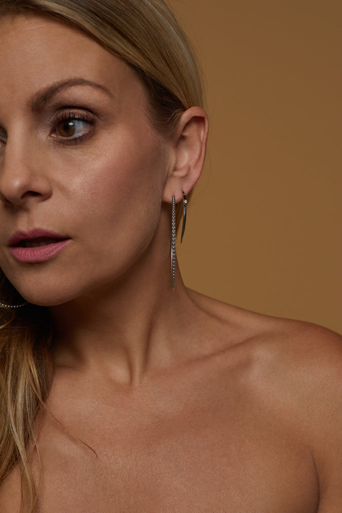 Nebula Large Hoop, Silver