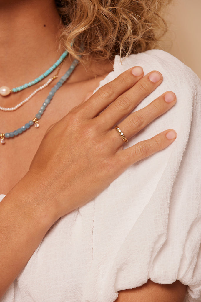 Gio 3 Cz Stacking Ring