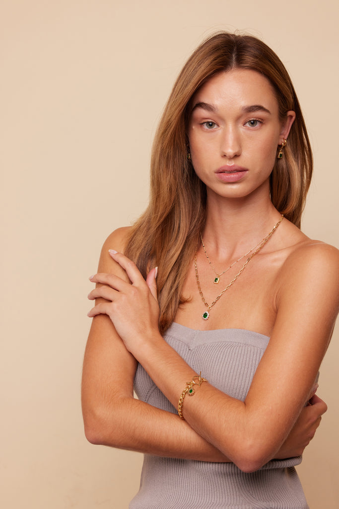 Devi Necklace, Emerald