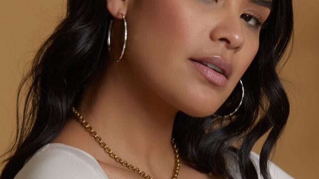 ReDone Vintage Inspired Silver Bamboo Hoop Earrings, Medium