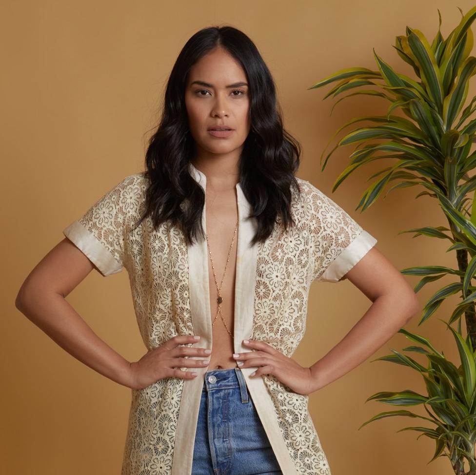 Bodycon Body Chain, Tourmalinated Quartz