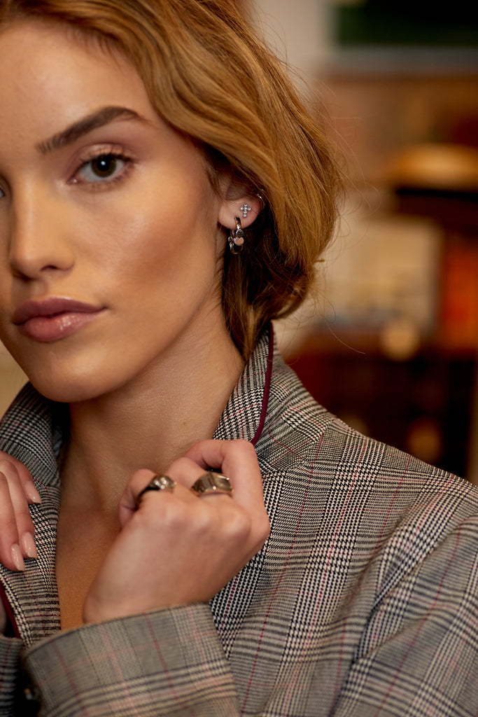 Shimmy Huggy Hoop, Silver