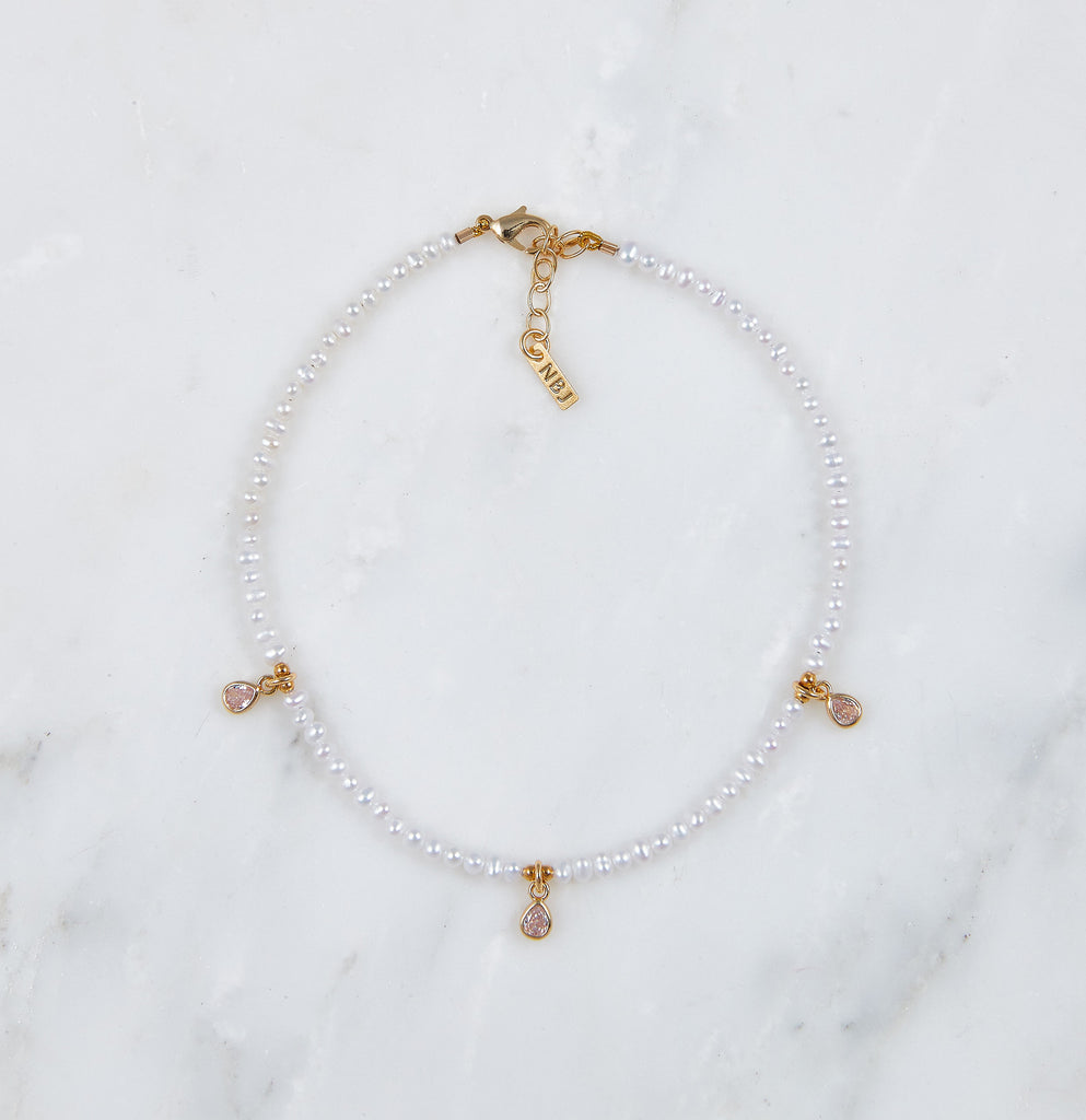 Sorrento Anklet, Freshwater Pearls