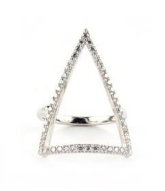 Bermuda Triangle Ring, Silver