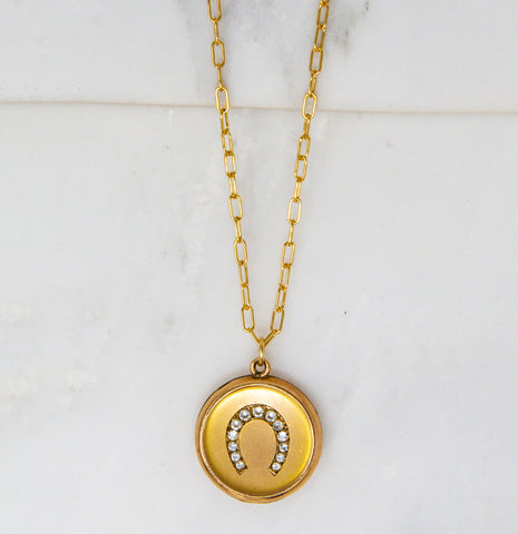 Victorian Gold Rectangle Pearl Locket