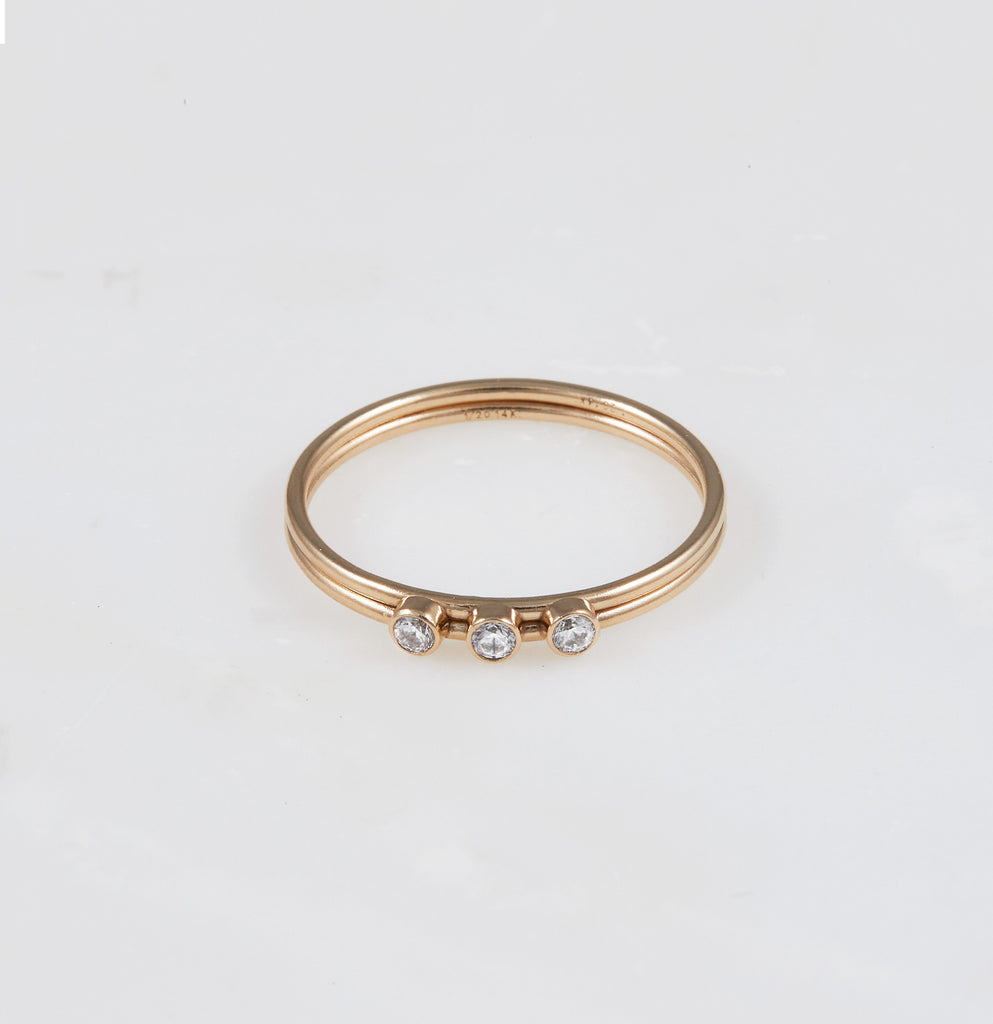 Gio 3 Cz Stacking Ring