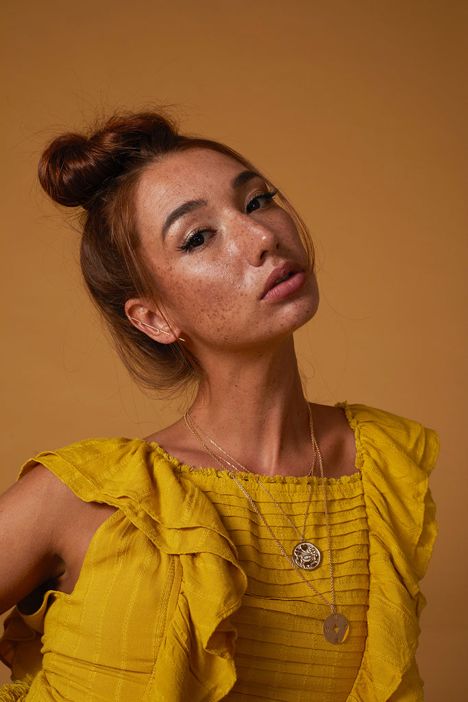 Gio Bar Pin Ear Cuff, Gold