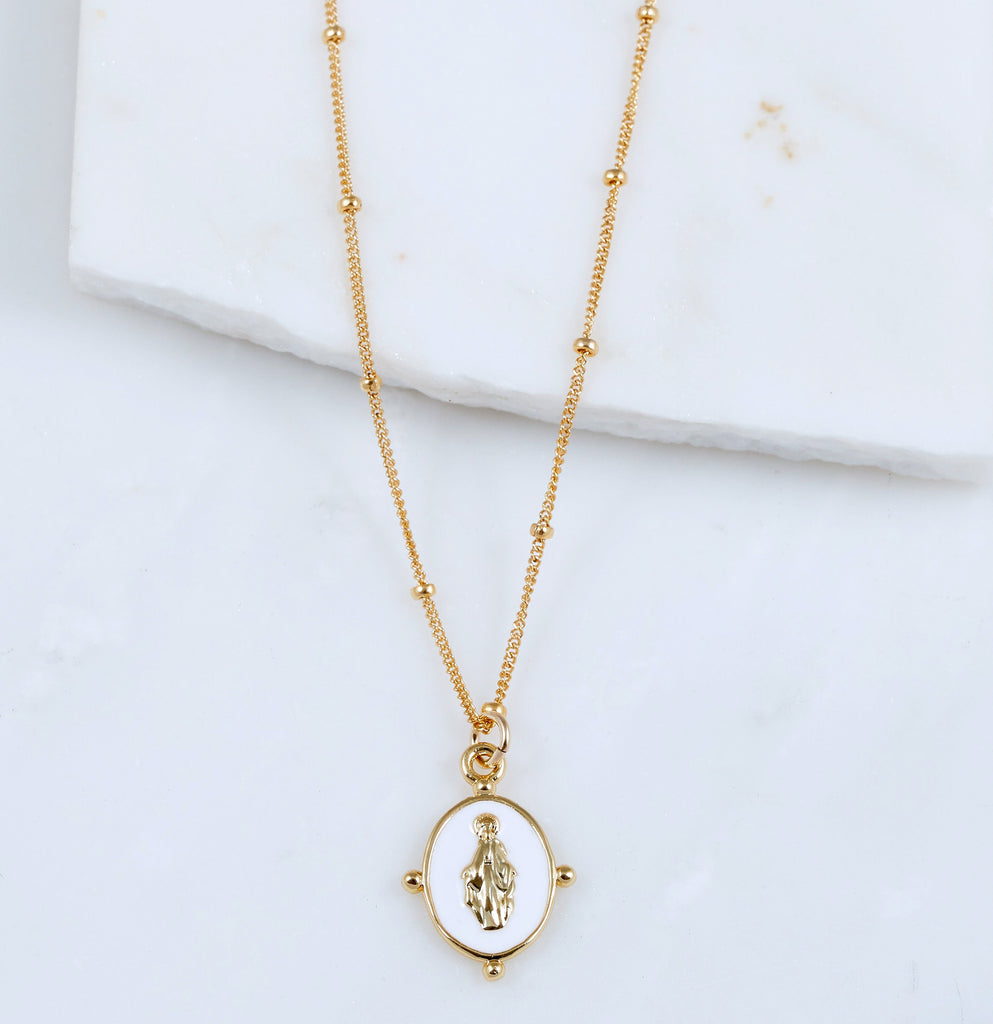 Lucia Pendant Necklace, White