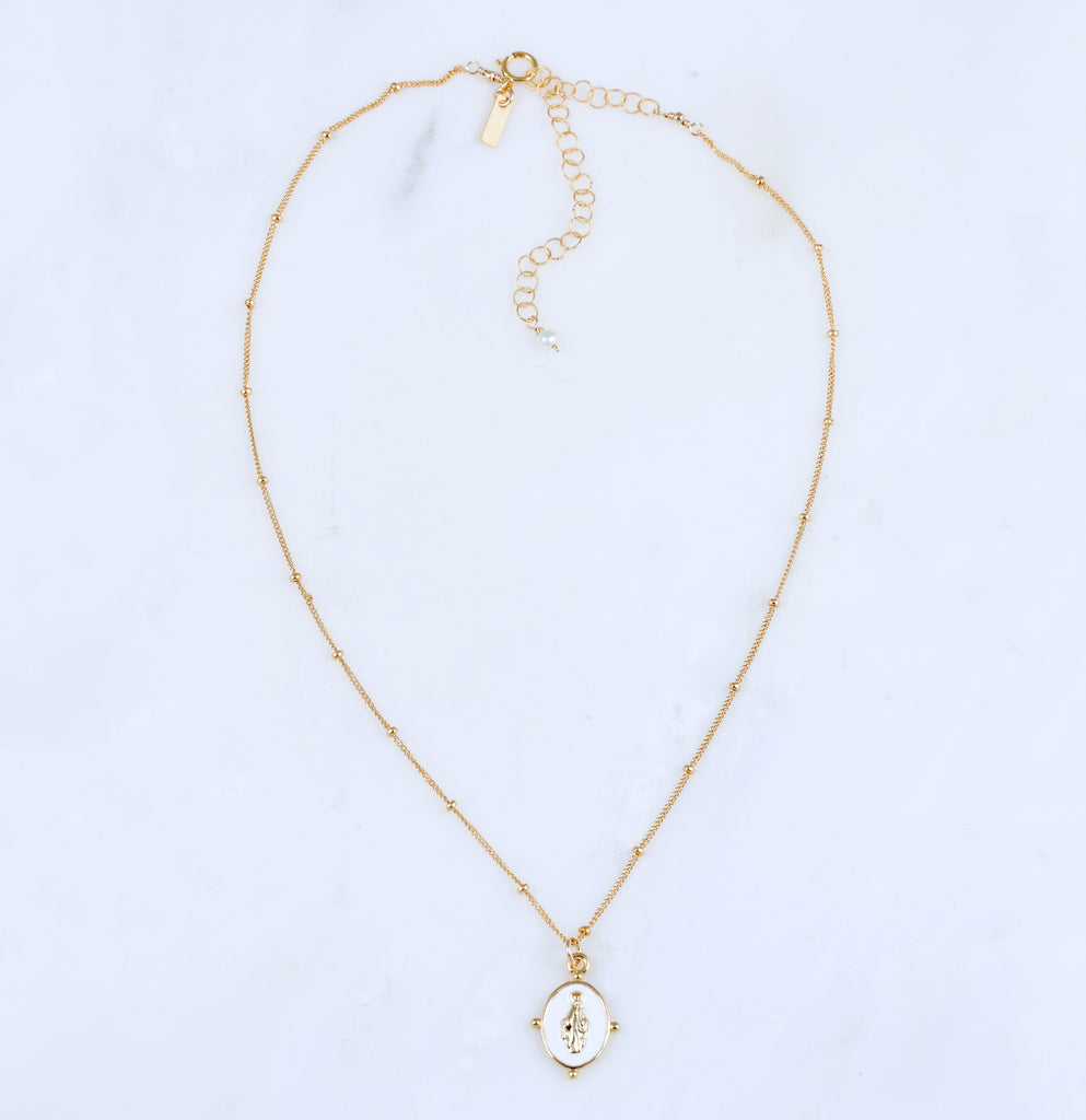 Lucia Pendant Necklace, White