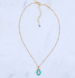 Lucia Pendant Necklace, Turquoise