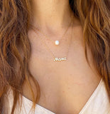 Mama Cz Necklace, Gold