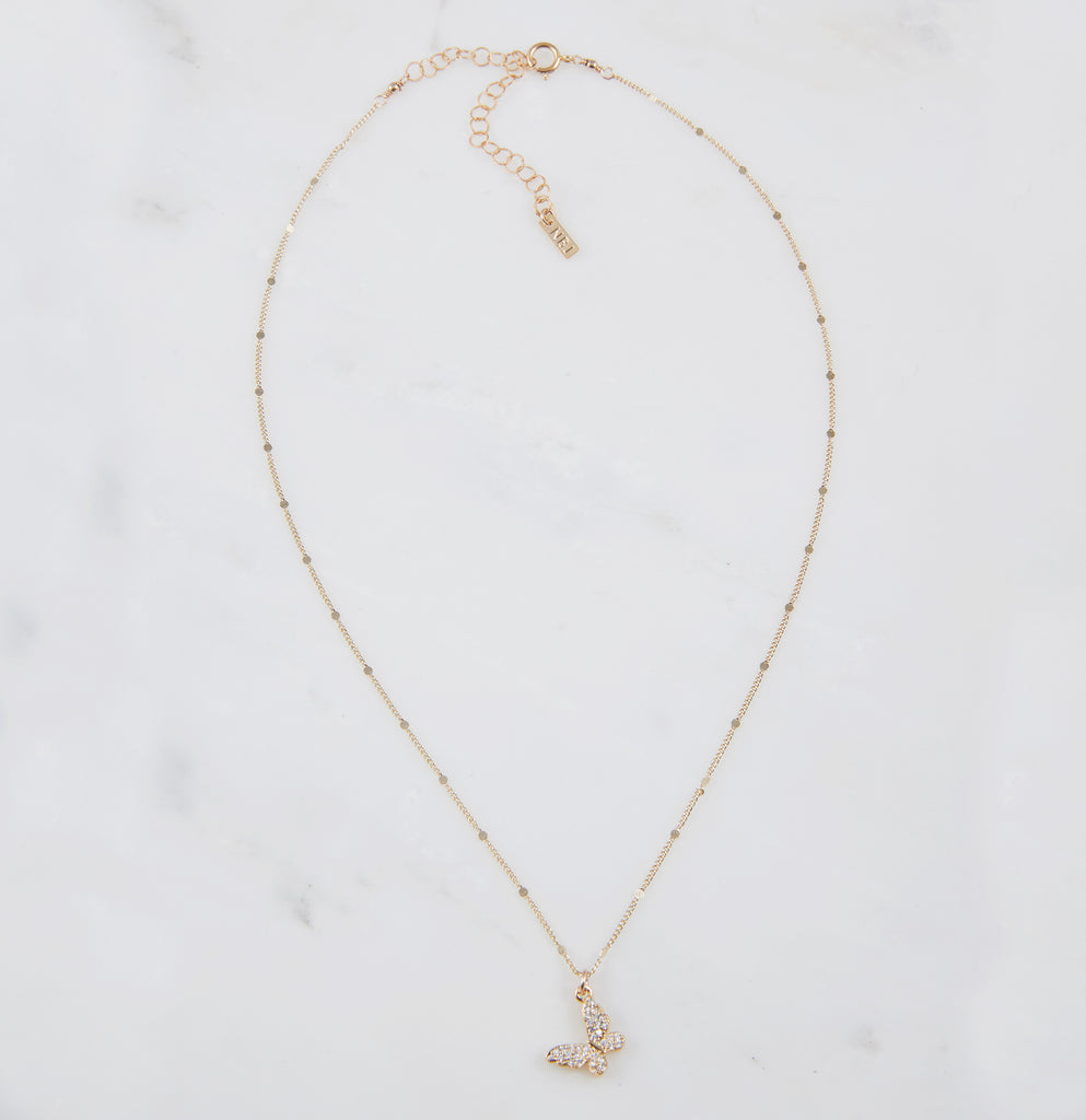 Mariposa, Gold Necklace