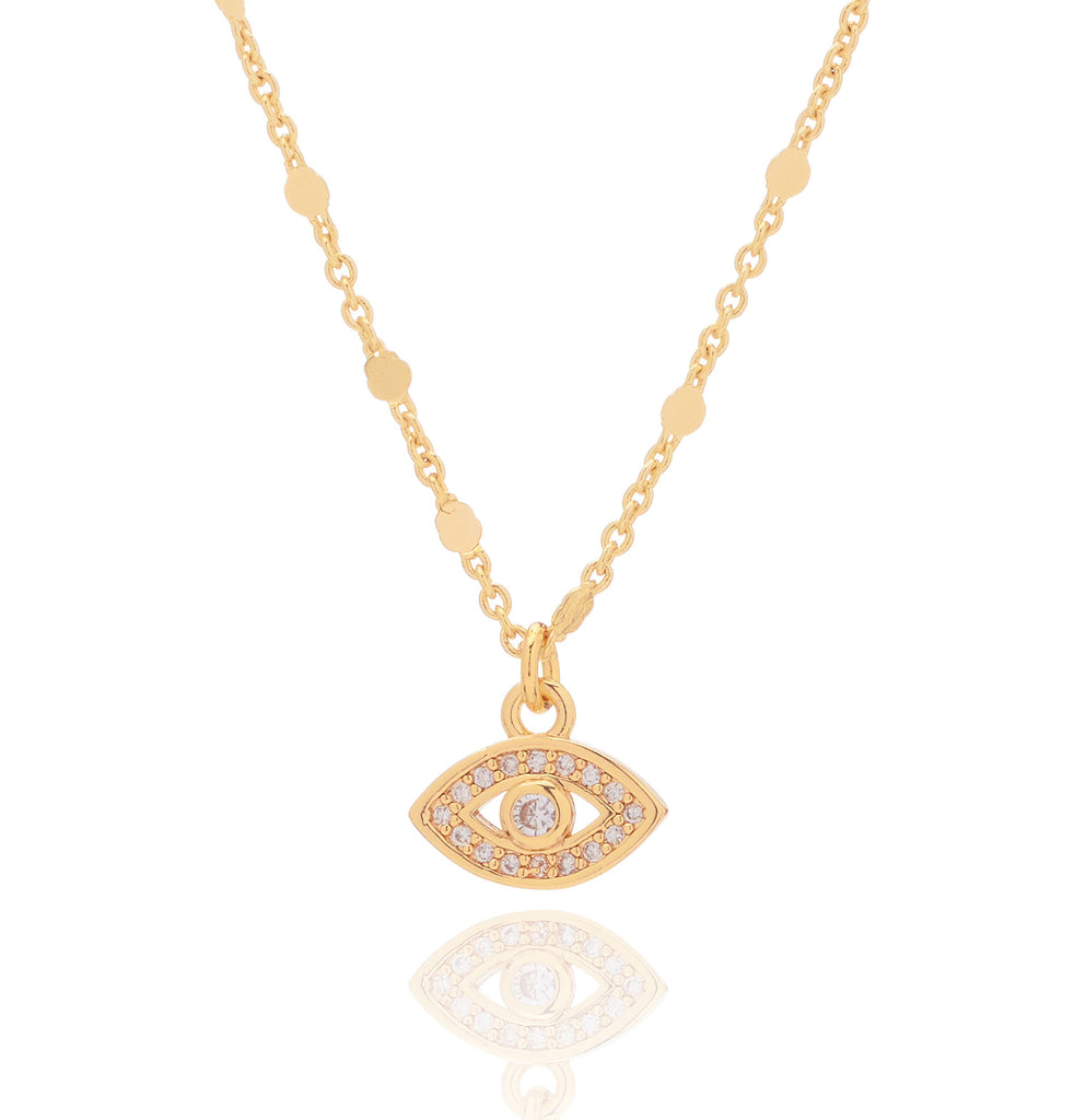 Pave Evil Eye Necklace