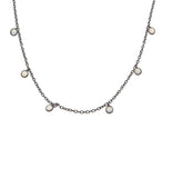 Dea Opal Dark Rhodium Drop Choker