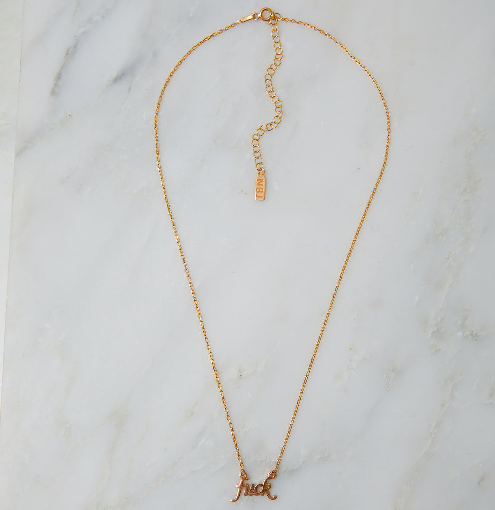 F*ck It Necklace, Gold