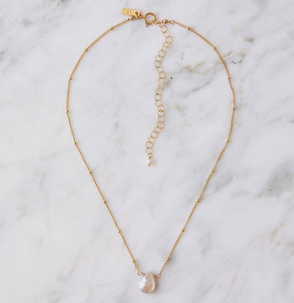 Stone Drop Choker, Mystic Moonstone