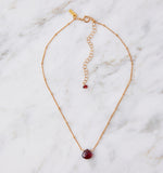 Stone Drop Choker, Garnet
