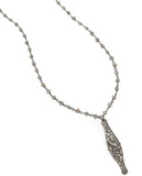 Annalise Vintage Pave Bar Necklace