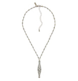 Annalise Vintage Pave Bar Necklace