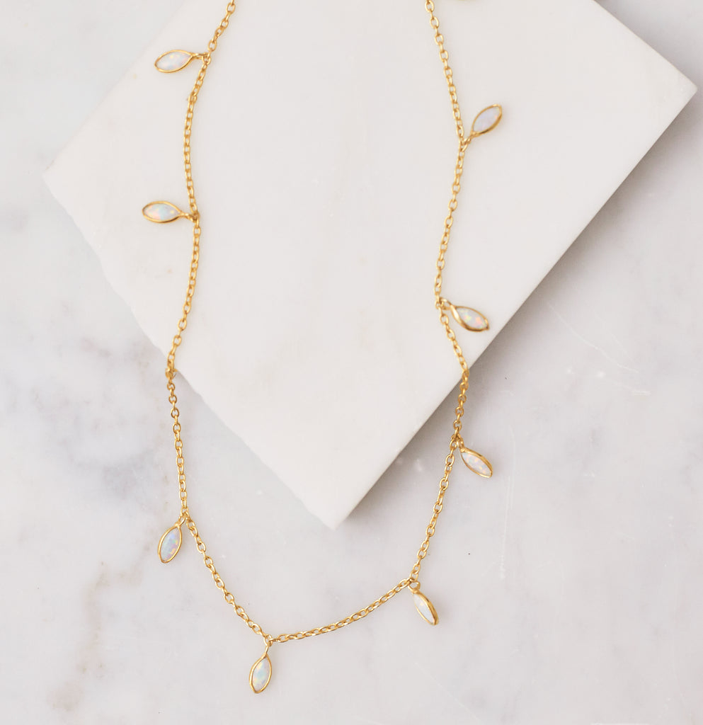 Odessa Gold Opal Drops Choker