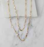 Baby Boho Freshwater Pearl Layering Necklace, Gold