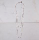 Baby Boho Freshwater Pearl Layering Necklace, Silver