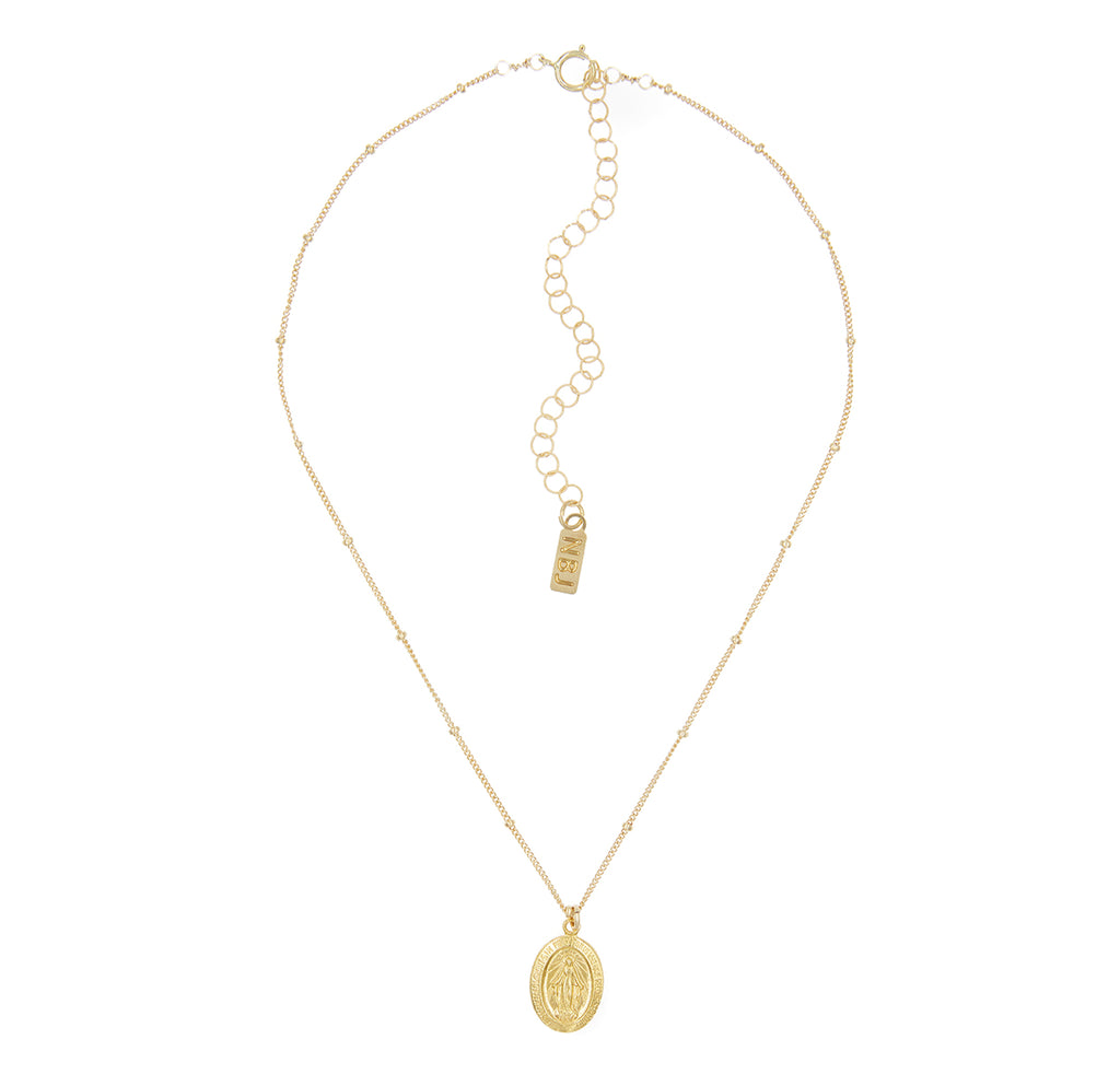 Mother Mary Necklace, Gold