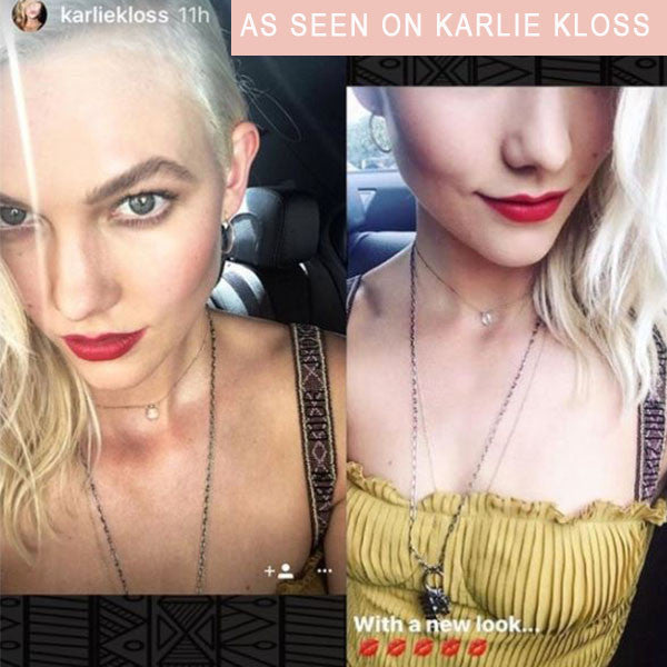 Stone Drop Choker, Mystic Clear Quartz as seen on Karlie Kloss