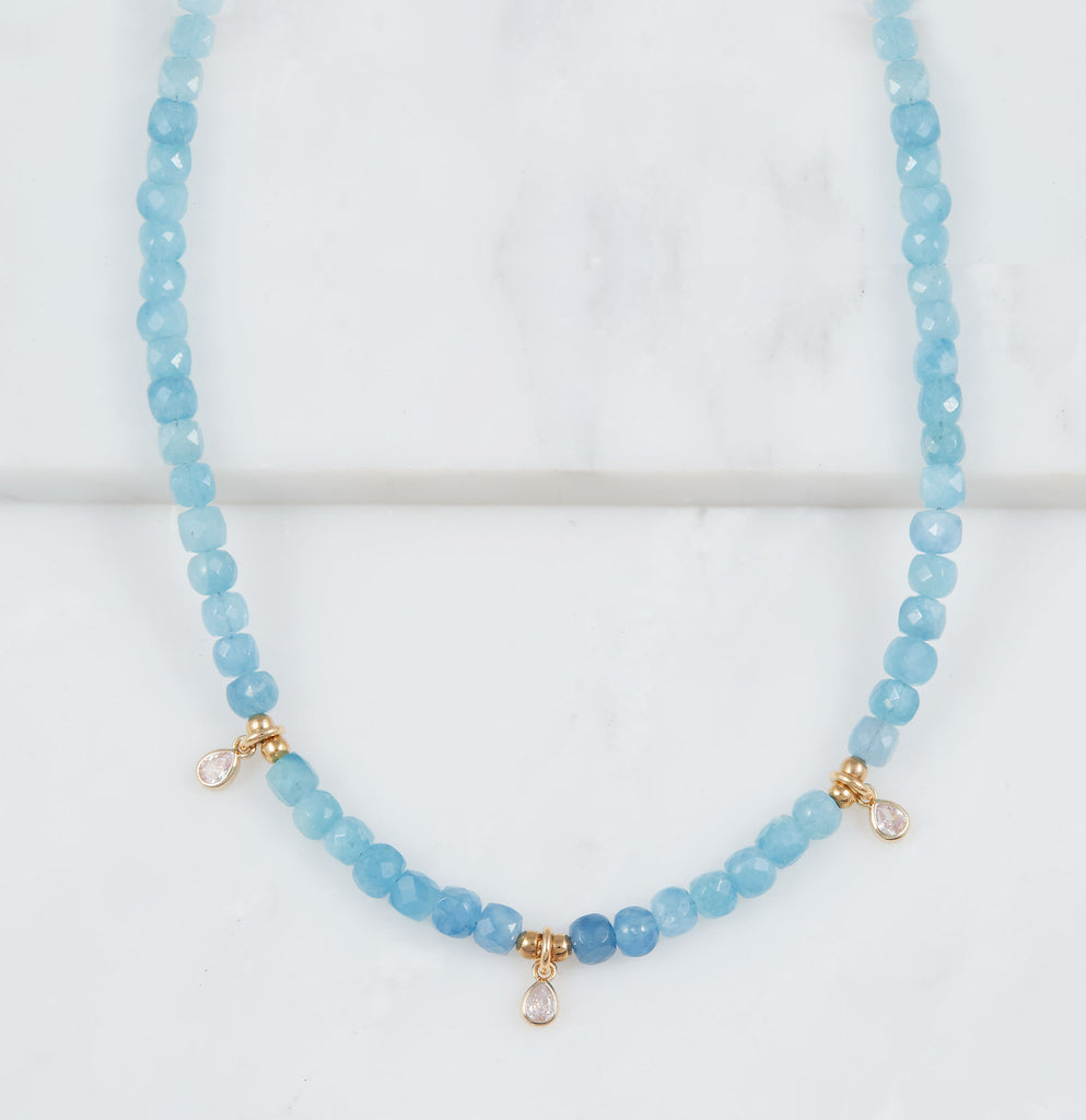 Sorrento Necklace, Aquamarine
