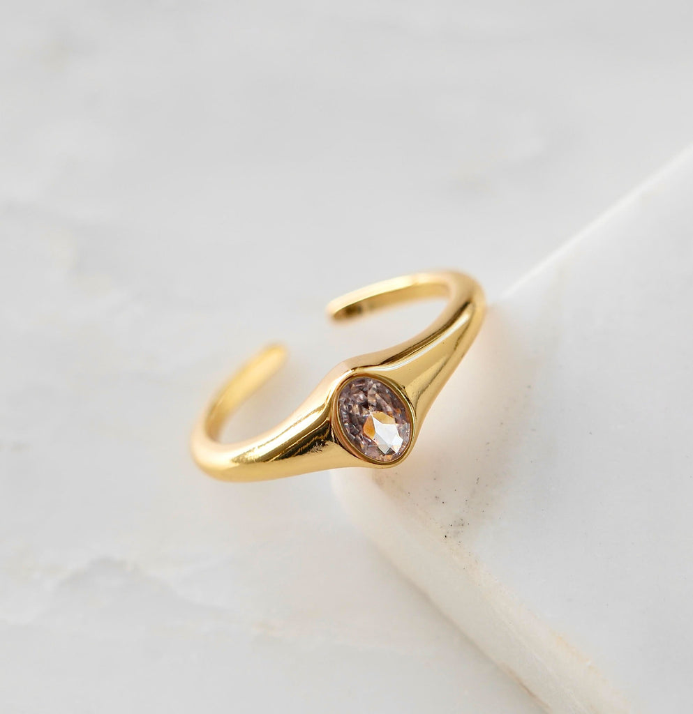 Tiana Cz Signet Ring