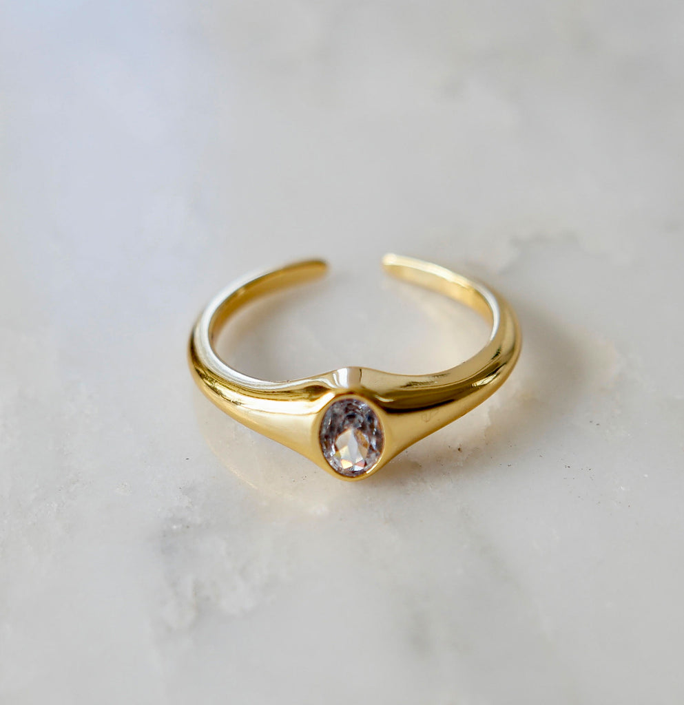 Tiana Cz Signet Ring