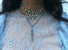 Amalia Vintage Pave Bar Necklace