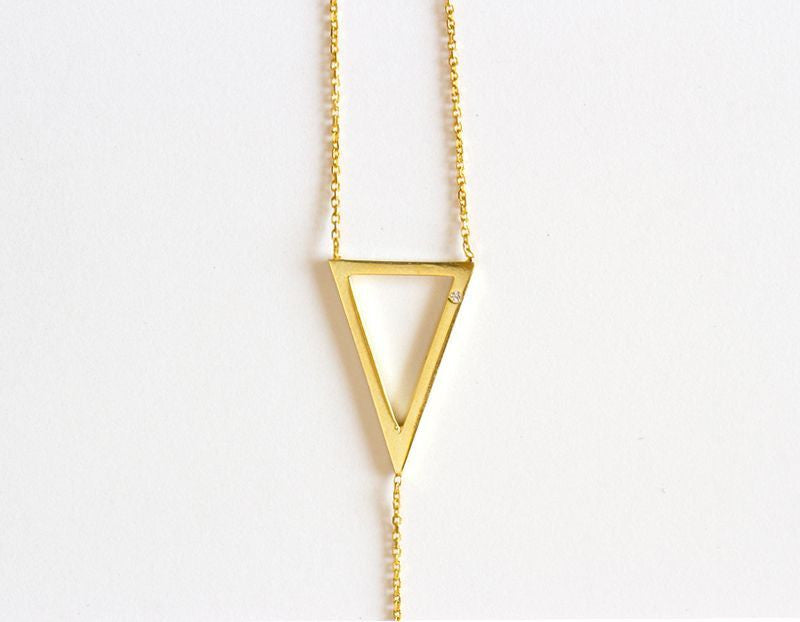 Its Goin Down Lariat Necklace, Gold