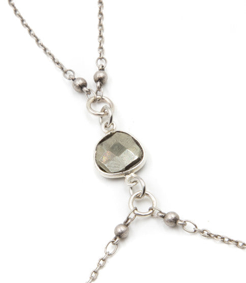 Silver Hot Bod Body Chain, Pyrite