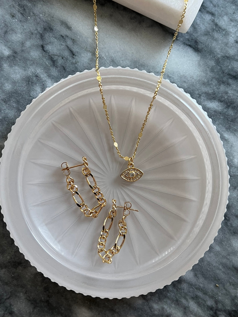 Pave Evil Eye Necklace