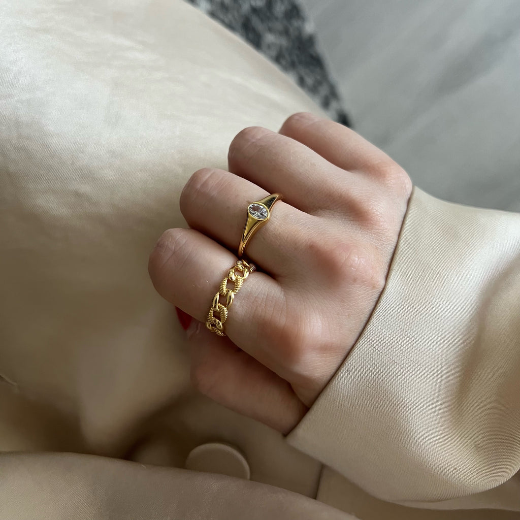 Tiana Cz Signet Ring