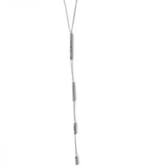 Downtown Lariat Necklace, Silver