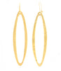 Brushed Oval Hoop Earrings, Gold