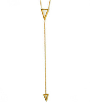 Its Goin Down Lariat Necklace, Gold